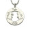 Circle Necklace With Engraved Children Name Charms Sterling Silver