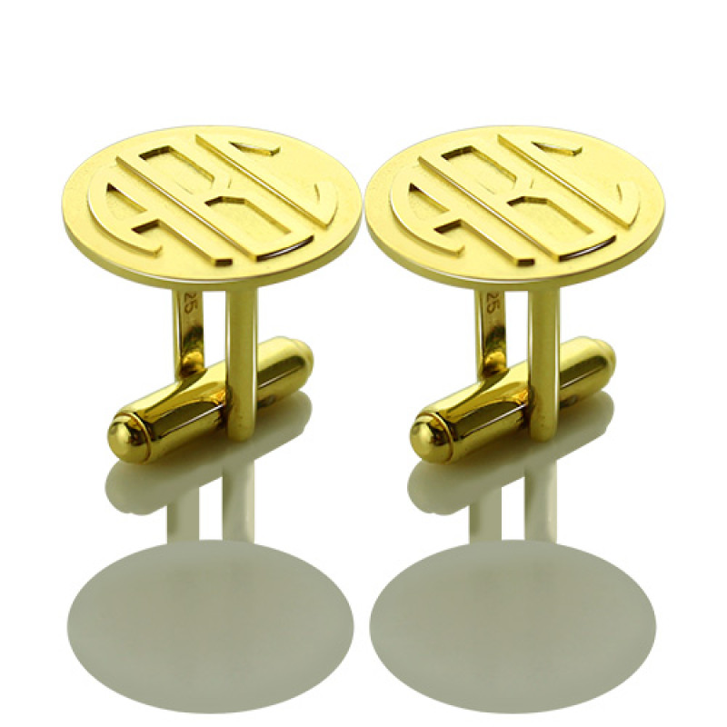 Personalised men's monogram initial cufflinks