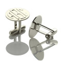 Personalised men's block monogram cufflinks
