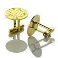 Engraved Monogram Cufflinks 18ct Gold Plated Engraved monogram cufflinks in 18ct gold plated finish
