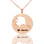 Custom Alaska Disc State Necklaces With Heart Name Rose Gold