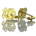 Personalised 3-Initial Monogram Cufflinks Personalised three-initial monogram cufflinks