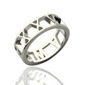 Personalised Roman numeral open ring