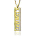 18ct gold plated Roman numeral birthstone necklace