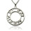 Double Circle Roman Numeral Necklace Clock Design Sterling Silver