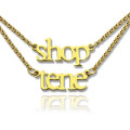 Double-layer mini personalised name necklace
