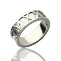 Personalised Roman numerals band ring