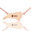 Personalised NC State USA Map Necklace With Heart Name Rose Gold