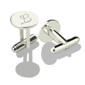 Personalised Initial Cufflinks Personalised round initial cufflinks