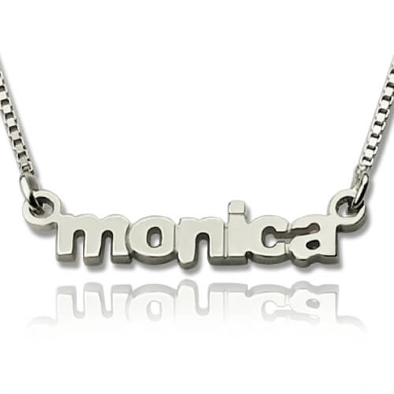 Custom tiny lowercase name necklace