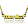 Personalised Small Lowercase Name Necklace in 18ct Gold Plated Personalised small lowercase name necklace in 18ct gold plating