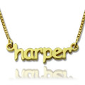 Personalised Mini Name Necklace 18ct Gold Plated Personalised mini name necklace