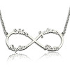 Sterling Silver Infinity Symbol Necklace 4 Names