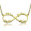 Custom 18ct Gold Plated Infinity Necklace 4 Names