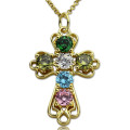 Personalised Cross Necklace with Birthstones Personalised cross necklace with birthstones