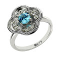 Personalised Birthstone Blossoming Love Name Ring Personalised birthstone blossoming love name ring