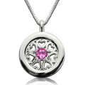 Sterling silver Birthstone Hearts All Around pendant necklace