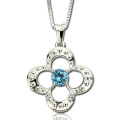 Four-Leaf Clover Birthstone Necklace Four-leaf clover birthstone necklace