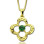 Clover Lucky Charm Necklace with Birthstone 18ct Gold Plated