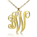 Vine 2 Initial Monogram Necklace Vine-font two initial monogram necklace