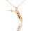 Custom Florida State USA Map Necklace With Heart Name Rose Gold