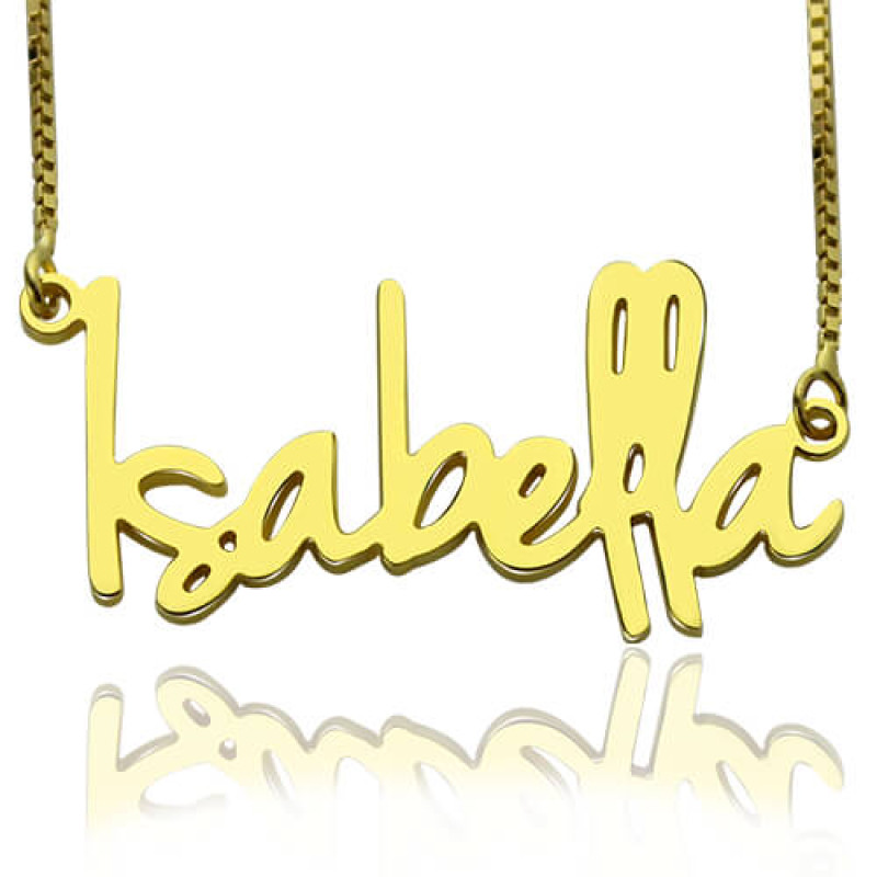 Small personalised name necklace for women