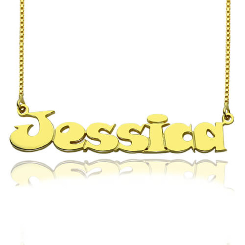 Gold Over Children's Name Necklace Gold Over Children's Name Necklace