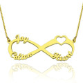 Personalised Heart Infinity Necklace Personalised heart infinity necklace with space for one to three names