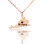 Virginia State USA Map Necklace With Heart Name Rose Gold
