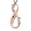 Vertical Infinity Sign Necklace with Birthstones 18ct Rose Gold Plated