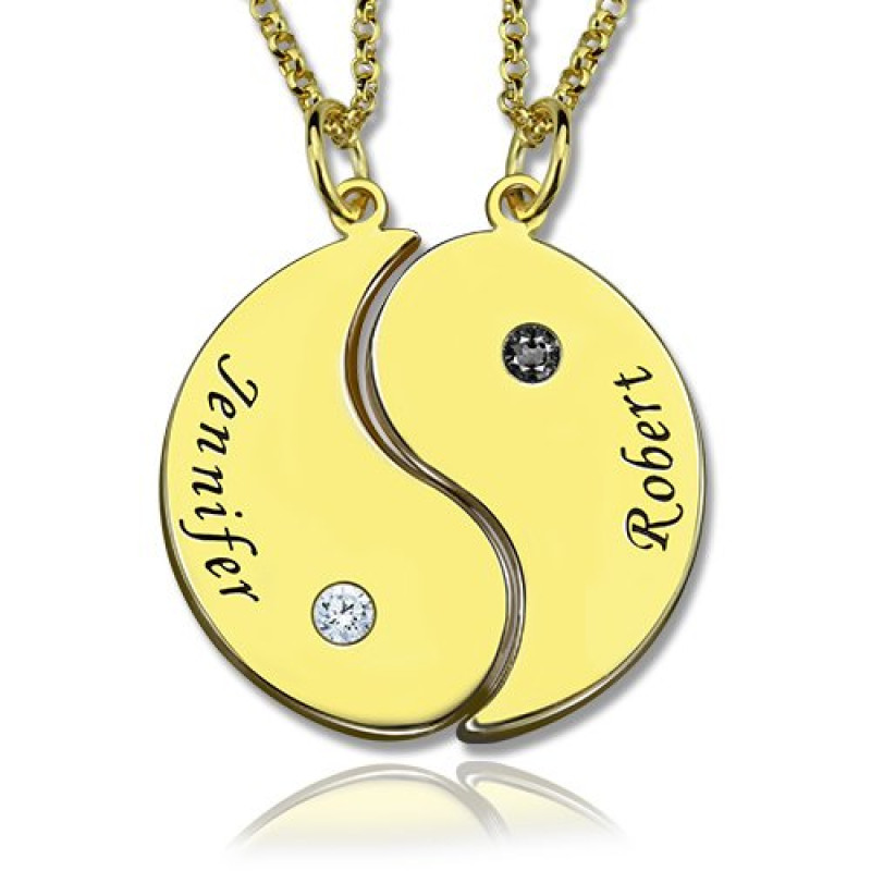 Personalised Yin Yang Necklace Set Personalised Yin Yang necklace set for couples or friends