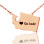Washington State USA Map Necklace With Heart Name Rose Gold