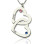 Double Heart Necklace with Name Birthstones Sterling Silver