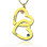 Custom Birthstone Heart in Heart Name Necklace 18ct Gold Plated