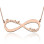18ct Rose Gold Plated Double Name Infinity Necklace
