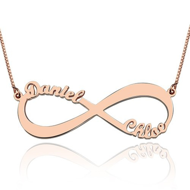 Personalised Double Name Infinity Necklace Personalised double name infinity necklace