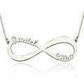 Personalised double name infinity symbol necklace