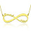 18ct Gold Plated Infinity Necklace Double Name