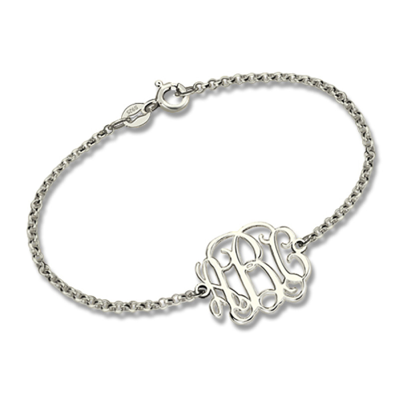 Sterling Silver Monogram Bracelet Sterling Silver Monogram Bracelet