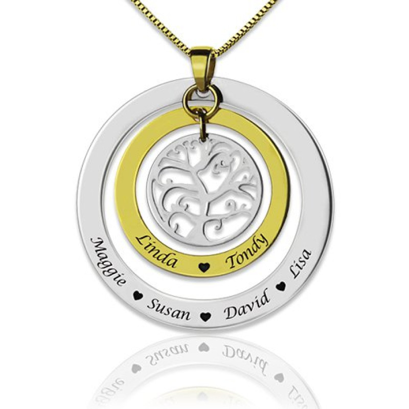 Grandma Family Tree Names Necklace Grandma Family Tree Names Necklace personalised jewellery product image