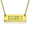 GPS Map Nautical Coordinates Necklace Silver in 18ct Gold Plated