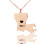 Custom Louisiana State Shaped Necklaces With Heart Name Rose Gold