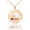 Custom Maryland Disc State Necklaces With Heart Name Rose Gold