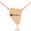 Custom Nevada State Shaped Necklaces With Heart Name Rose Gold
