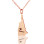 Custom New Hampshire State Shaped Necklaces With Heart Name Rose Gold