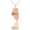 Custom Illinois State Shaped Necklaces With Heart Name Rose Gold