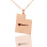 Custom Utah State Shaped Necklaces With Heart Name Rose Gold
