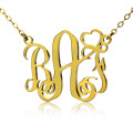 Personalised 18ct solid gold monogram love necklace