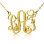 Personalised Initial Monogram Necklace 18ct Solid Gold With Heart
