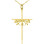 Gold Plated 952 Silver Cross Name Necklaces with Rose